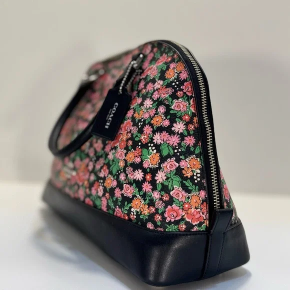 COACH 3pc Floral Sierra Satchel Handbag w/Wallets  Posey Cluster Coated Canvas - Picture 10 of 15